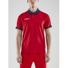 Craft Sport Polo Pro Control (100% Polyester) red/navy Men